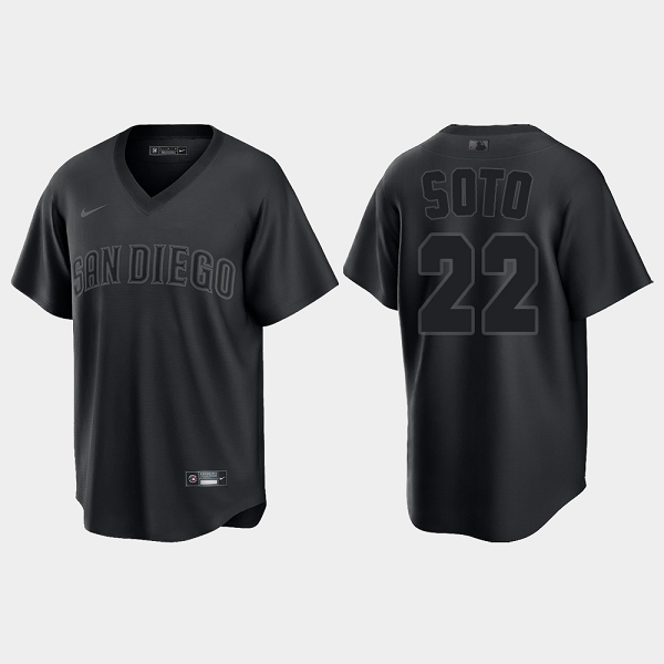 Men's San Diego Padres #22 Juan Soto Fashion Cool Base Player MLB Jersey - Black