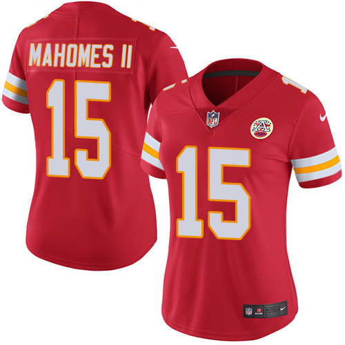 Nike Kansas City Chiefs #15 Patrick Mahomes II Red Women's Stitched NFL Limited Rush Jersey