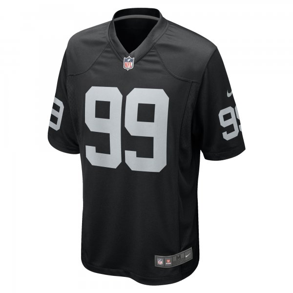 Men's Las Vegas Raiders Nesta Jade Silvera Nike  Black Team Game Jersey