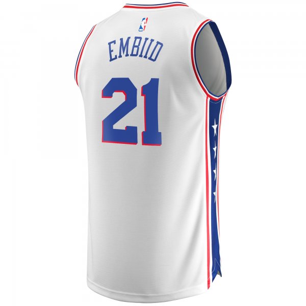 Men's Philadelphia 76ers Joel Embiid Fanatics White Replica Jersey - Association Edition