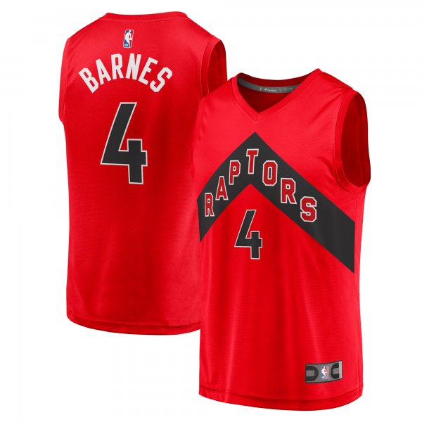 Men's Toronto Raptors Scottie Barnes Fanatics Red 2021 NBA Draft First Round Pick Fast Break Replica Jersey - Icon Edition