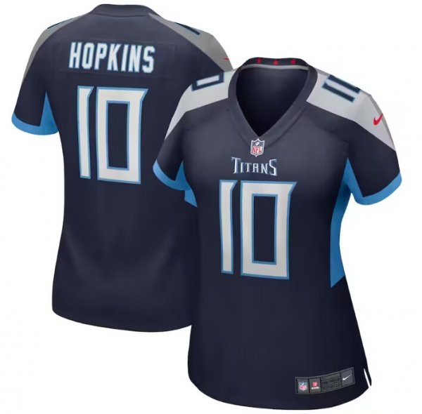 Women's Tennessee Titans #10 DeAndre Hopkins Nike Navy Game Jersey