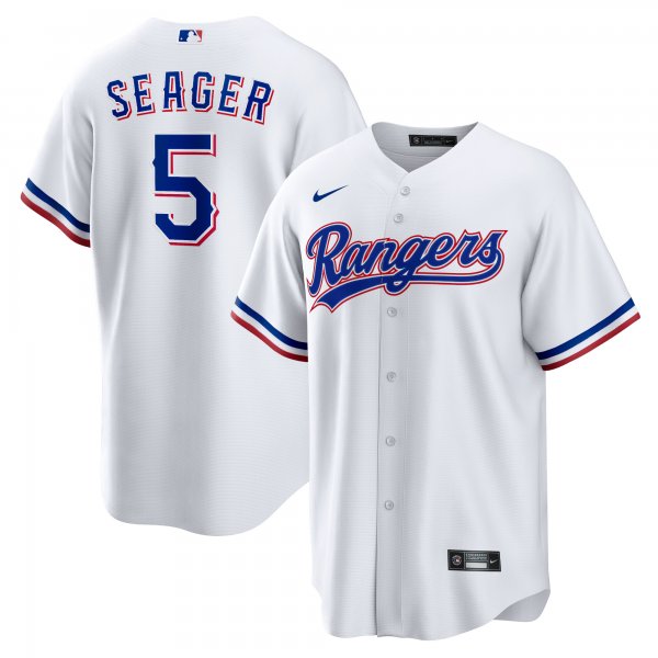 Men's Texas Rangers #5 Corey Seager Nike White Home Replica Player Jersey