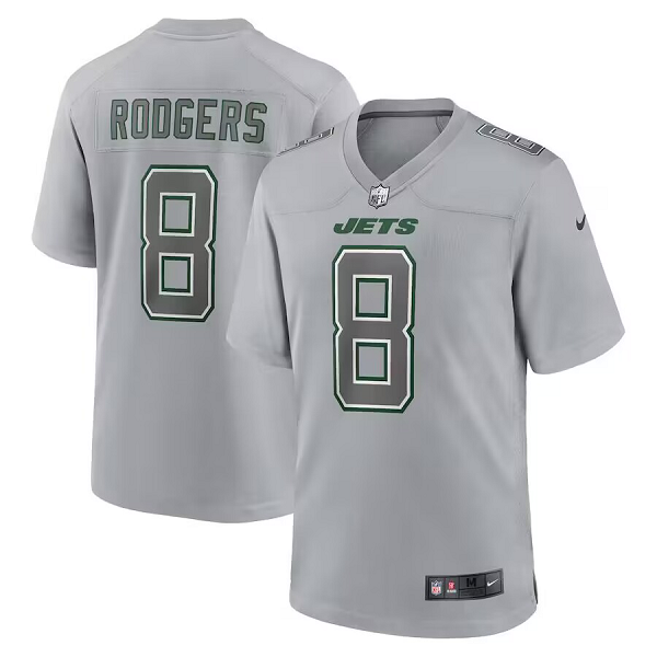 Youth New York Jets #8 Aaron Rodgers Nike Heather Gray Atmosphere Fashion Limited Jersey