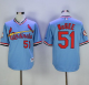 St. Louis Cardinals #51 Willie McGee Blue Cooperstown Throwback Stitched MLB Jersey