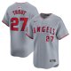 Men's Los Angeles Angels #27 Mike Trout Nike Gray Away Limited Player Jersey