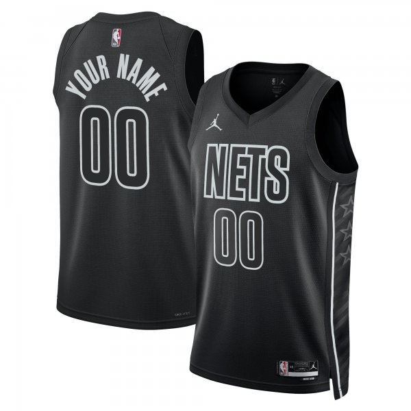 Unisex Brooklyn Nets Jordan Brand Black 2022/23 Swingman Custom Jersey - Statement Edition