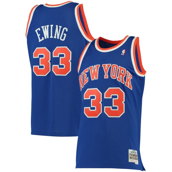 Men's New York Knicks Patrick Ewing Mitchell & Ness Blue 1991/92 Big & Tall Hardwood Classics Swingman Jersey