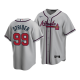 Men's Atlanta Braves #99 Spencer Strider Gray Cool Base Road Jersey