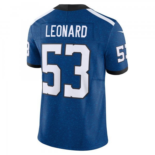 Men's Indianapolis Colts Shaquille Leonard Nike Blue Vapor F.U.S.E. Limited Jersey