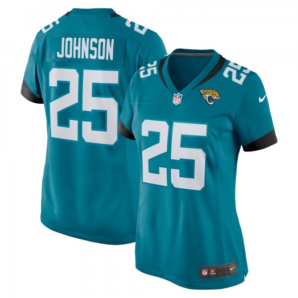 Women's Jacksonville Jaguars D'Ernest Johnson Nike  Teal Team Game Jersey