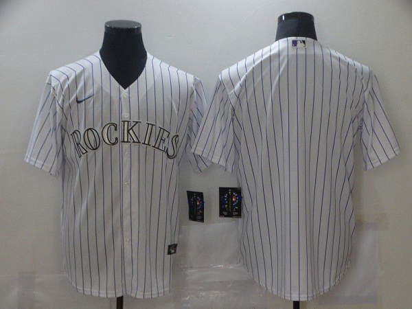 Men Colorado Rockies Blank White Game Nike MLB Jerseys