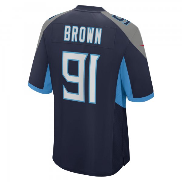 Men's Tennessee Titans Shakel Brown Nike  Navy  Game Jersey