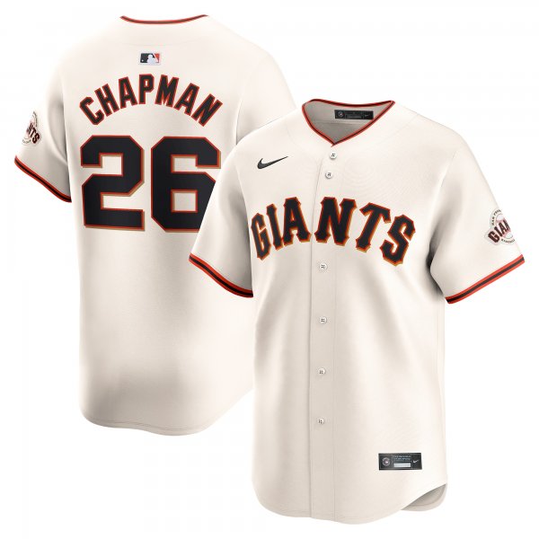 Men's San Francisco Giants Matt Chapman Nike Cream Home Limited Player Jersey