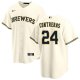 Men's William Contreras Milwaukee Brewers #24 Cream Home Jersey