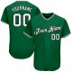 Men's Custom Kelly Green White-Black Authentic Baseball Jersey