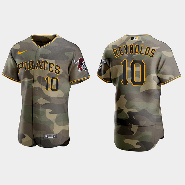 Bryan Reynolds Pittsburgh Pirates 2021 National Armed Forces Day MLB Jersey - Camo