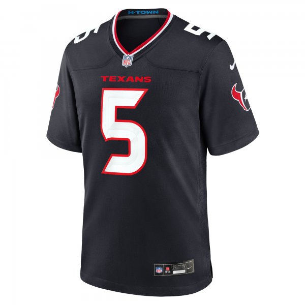 Men's Houston Texans Jalen Pitre Nike Navy Game Jersey