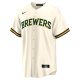 Men's Milwaukee Brewers Rhys Hoskins Nike Cream Home Replica Player Jersey