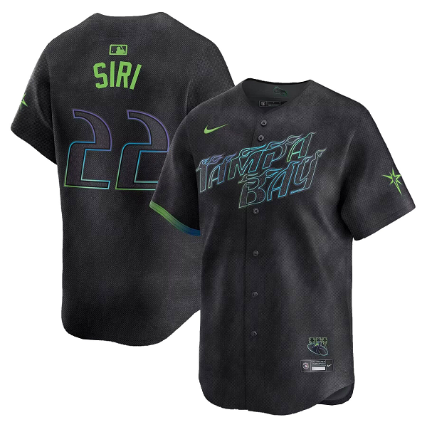 Men's Tampa Bay Rays #22 Jose Siri Nike Charcoal 2024 City Connect Limited MLB Jersey