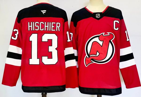 Men's #13 Nico Hischier New jersey Devils Red City Edition Jersey