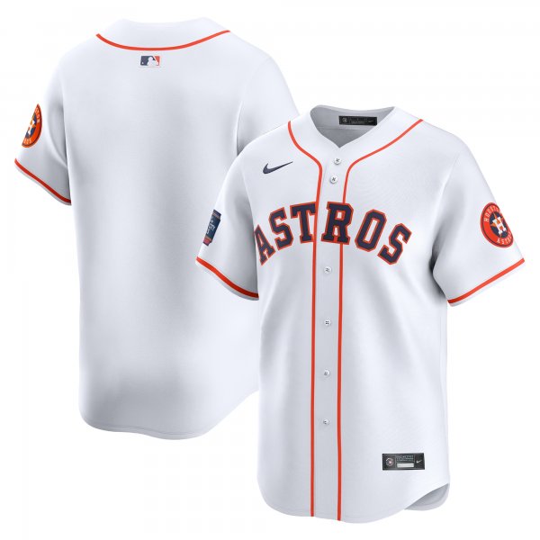 Men's Houston Astros  Nike White 2024 MLB World Tour Mexico City Series Home Limited Jersey