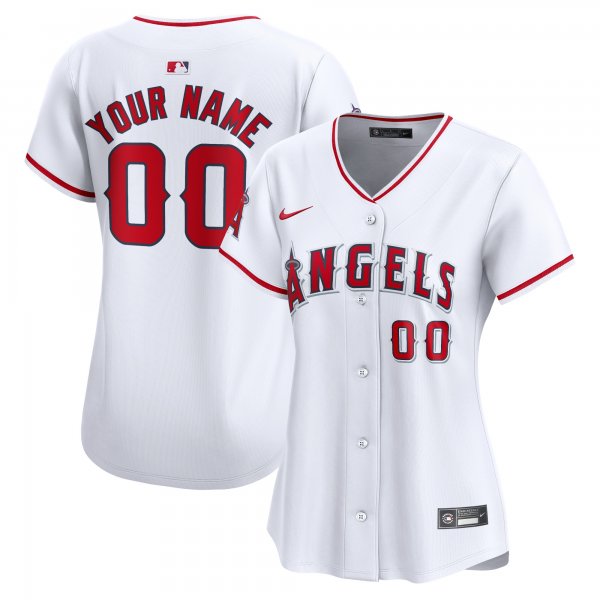 Women's Los Angeles Angels Nike White Home Limited Custom Jersey