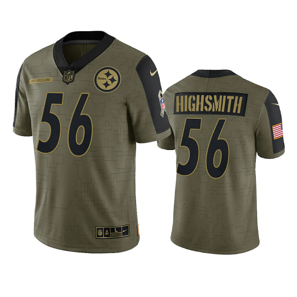 Pittsburgh Steelers Alex Highsmith Olive 2021 Salute To Service Men's Limited NFL Jersey