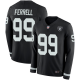 Las Vegas Raiders #99 Clelin Ferrell Black Team Color Men's Stitched Nike NFL Limited Therma Long Sleeve Jersey