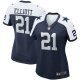 Women's Dallas Cowboys Ezekiel Elliott Nike Navy Alternate Game Team Jersey