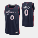 2023-24 Philadelphia 76ers City Edition #0 Tyrese Maxey Navy Fast Break Jersey