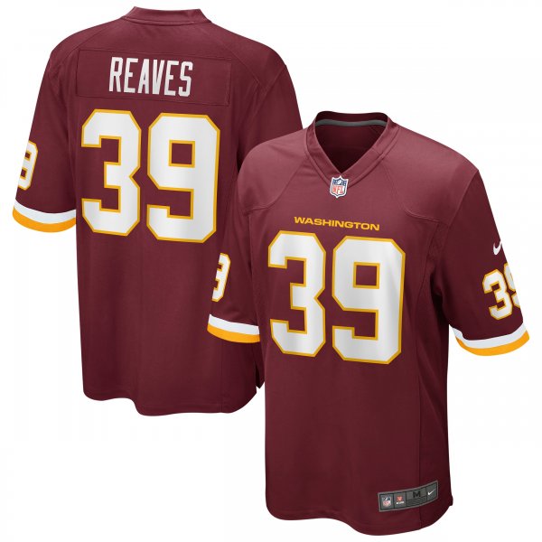 Men's Nike Jeremy Reaves Washington Football Team Burgundy Game Player Jersey