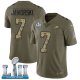 Men's Nike NFL Philadelphia Eagles #7 Ron Jaworski Limited Olive/Camo 2017 Salute to Service Super Bowl LII Jersey