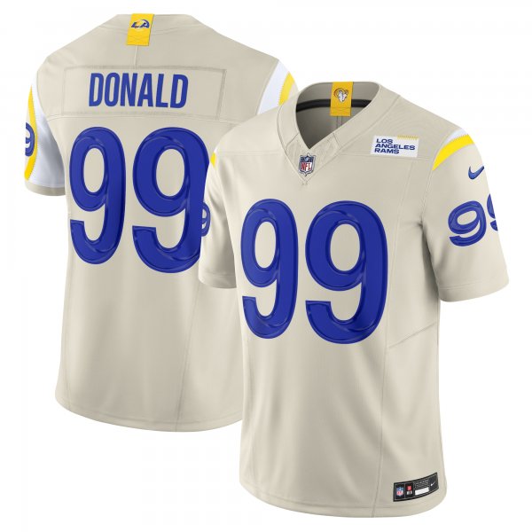 Men's Los Angeles Rams Aaron Donald Nike Bone Alternate Vapor F.U.S.E. Limited Jersey