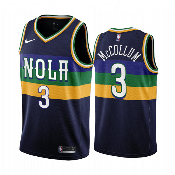 New Orleans Pelicans C.J. McCollum #3 Navy 2022-23 City Edition Jersey