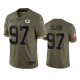 Green Bay Packers Kenny Clark Olive 2022 Salute To Service Limited Jersey #97