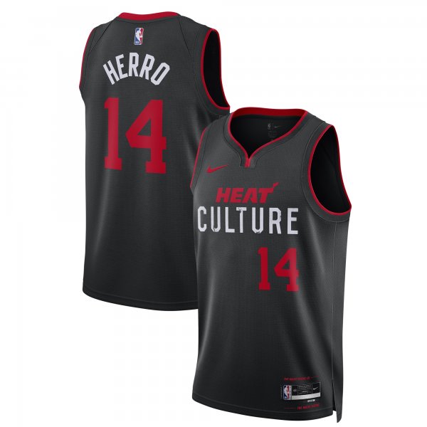 Unisex Miami Heat Tyler Herro Nike Black 2023/24 Swingman Jersey - City Edition