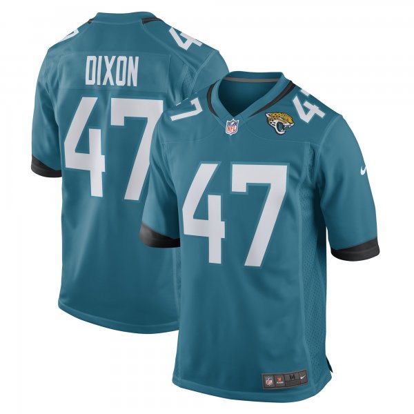 Men's De'Shaan Dixon Jacksonville Jaguars Nike Teal Team Game Player Jersey