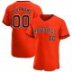 Men's Custom Orange Black-White Authentic Baseball Jersey