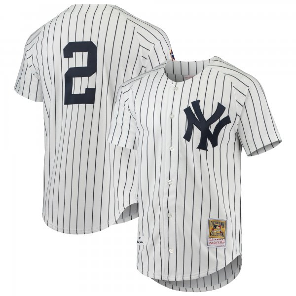 Men's New York Yankees Derek Jeter Mitchell & Ness White 1997 Cooperstown Collection Jersey