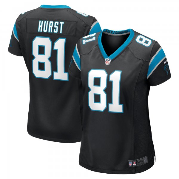 Women's Carolina Panthers Hayden Hurst Nike Black Game Player Jersey