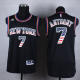 Men's New York Knicks #7 Carmelo Anthony Black USA Flag Fashion Stitched NBA Jersey