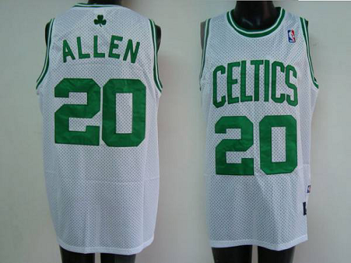 Men's Boston Celtics #20 Ray Allen Stitched White NBA Jersey