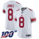 New York Giants #8 Daniel Jones White Men's Stitched NFL 100th Season Vapor Limited Jersey