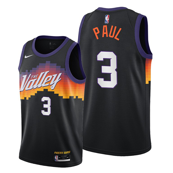 Phoenix Suns Chris Paul 2020-21 Black City Edition Men's Jersey