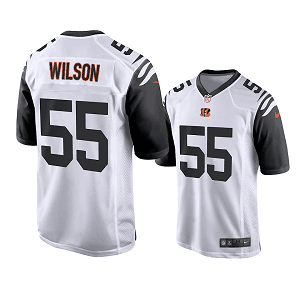 Men's Cincinnati Bengals #55 Logan Wilson White 2021 Alternate Game Jersey