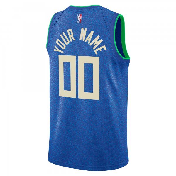 Unisex Milwaukee Bucks  Nike Royal 2023/24 Custom Swingman Jersey - City Edition