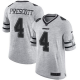 Nike Dallas Cowboys #4 Dak Prescott Gray Men's Stitched NFL Limited Gridiron Gray II Jersey