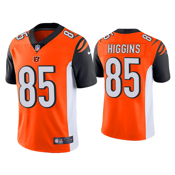 Men's #85 Tee Higgins Cincinnati Bengals Orange 2020 NFL Draft Vapor Limited Jersey