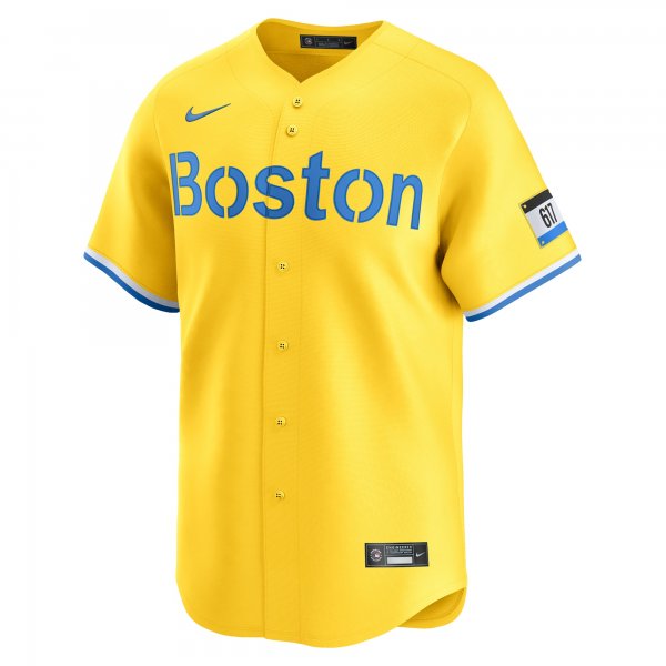 Men's Boston Red Sox Trevor Story Nike Gold City Connect Limited Player Jersey